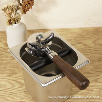 Stainless steel Espresso Coffee grounds knock Box Container